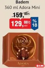 ADORA MİNİ BADEM DONDURMA 360 ML ADORA MİNİ BADEM DONDURMA 360 ML